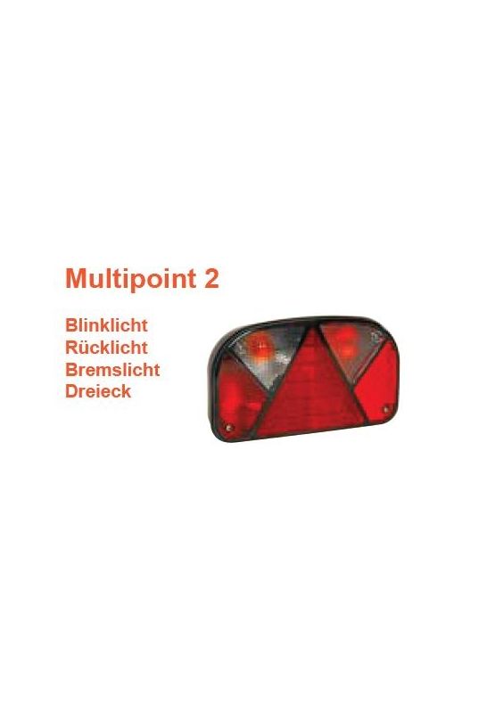 TXP:360 Aspöck Multipoint 2, Leuchten Set, Links und Rechts mit  Rückfahrscheinwerfer, 13polig, 4m Kabel