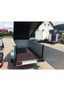 PKW-Anhänger, Deckelanhänger-Kofferanhänger HP 2512 U78, 750 kg ungebremst, 2470 x 1280 x 780 mm, inkl. Deckel versperrbar