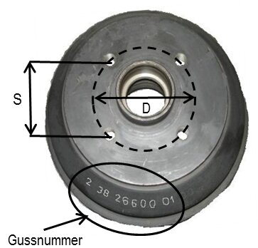 Bremstrommel AL-KO 1637 4x100