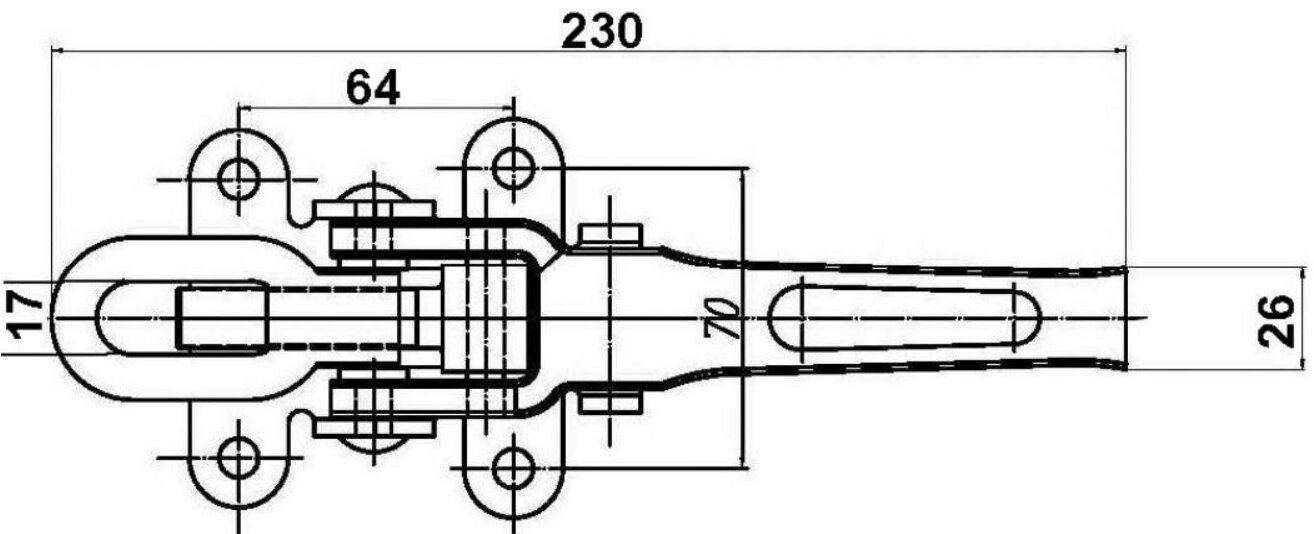 Spannverschluß EXZV 230 mm