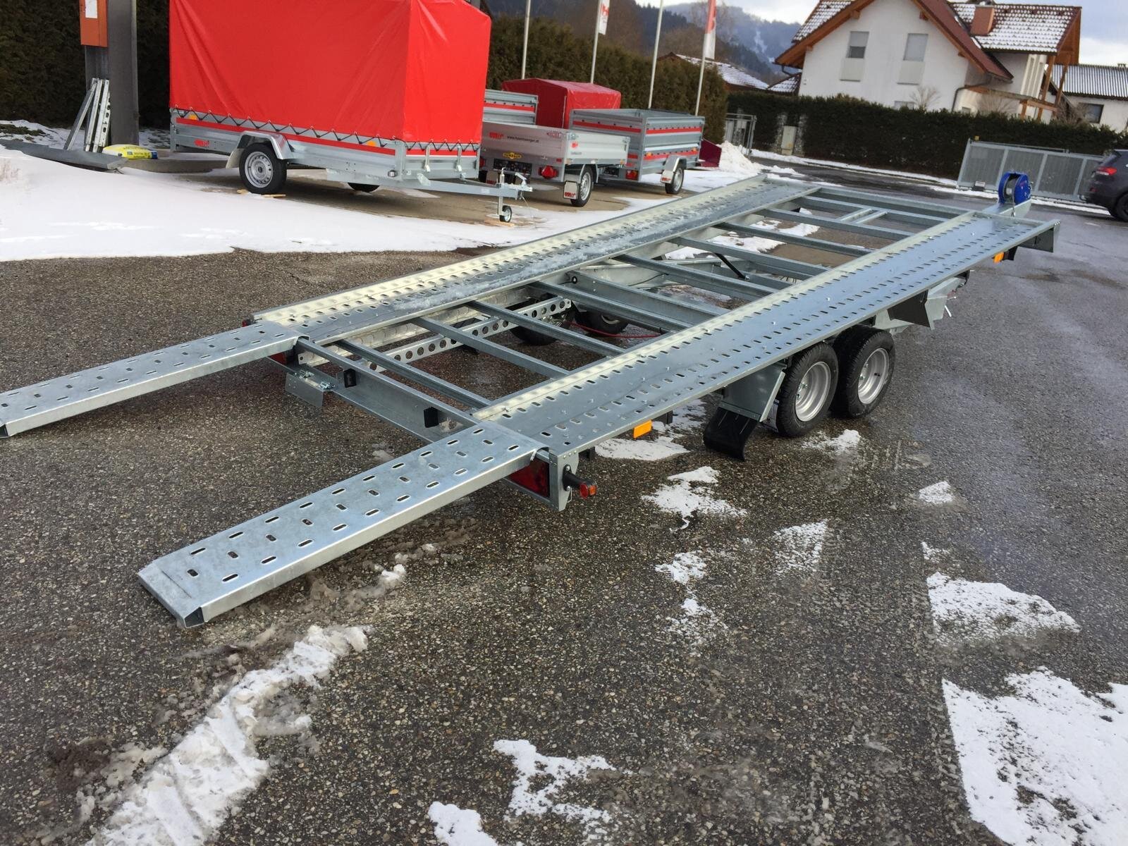 Autotransporter, PKW Anhänger HP 412027 ATK, 2700 kg GG, 4020x2050 mm, kippbar, Fahrzeugtransporter-Autoanhänger