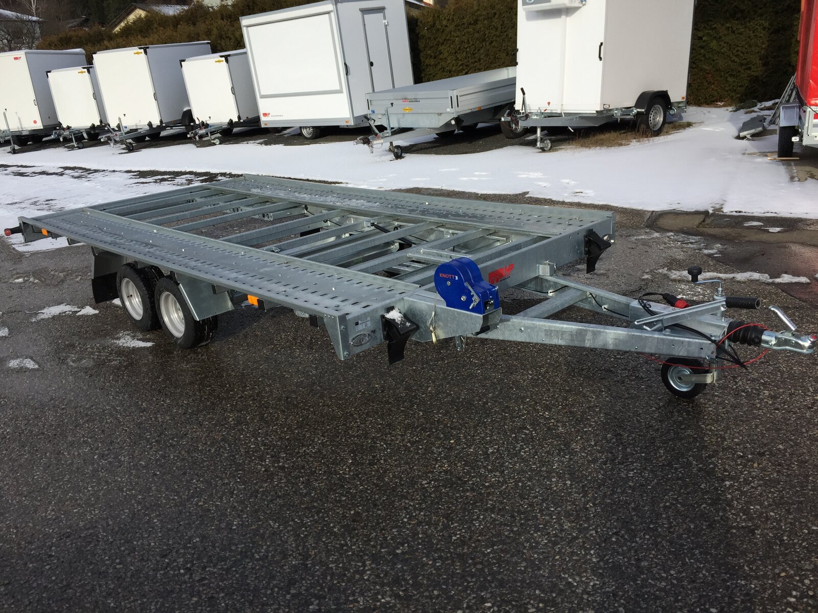 Autotransporter, PKW Anhänger HP 412027 ATK, 2700 kg GG, 4020x2050 mm, kippbar, Fahrzeugtransporter-Autoanhänger