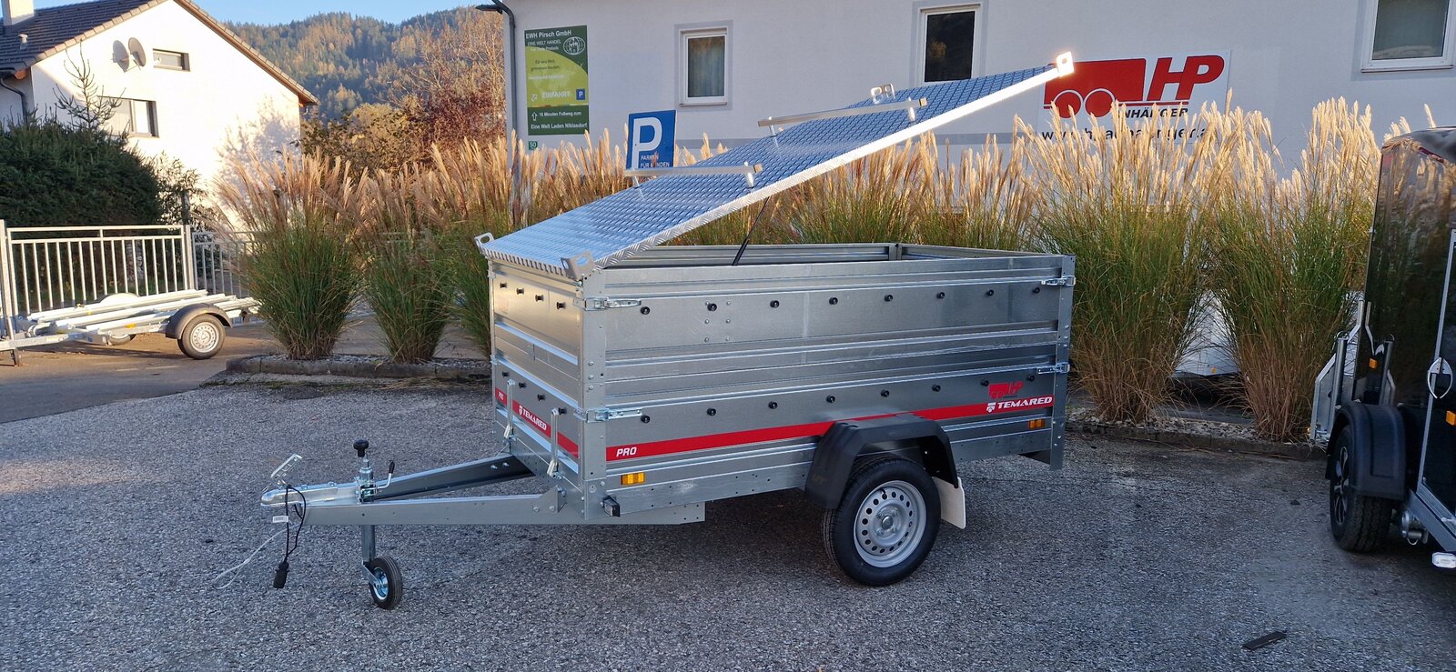 PKW-Anhänger, Autoanhänger, Deckelanhänger HP 2312 UAD, 2300 x 1250 x 850 mm, 750 kg ungebremst