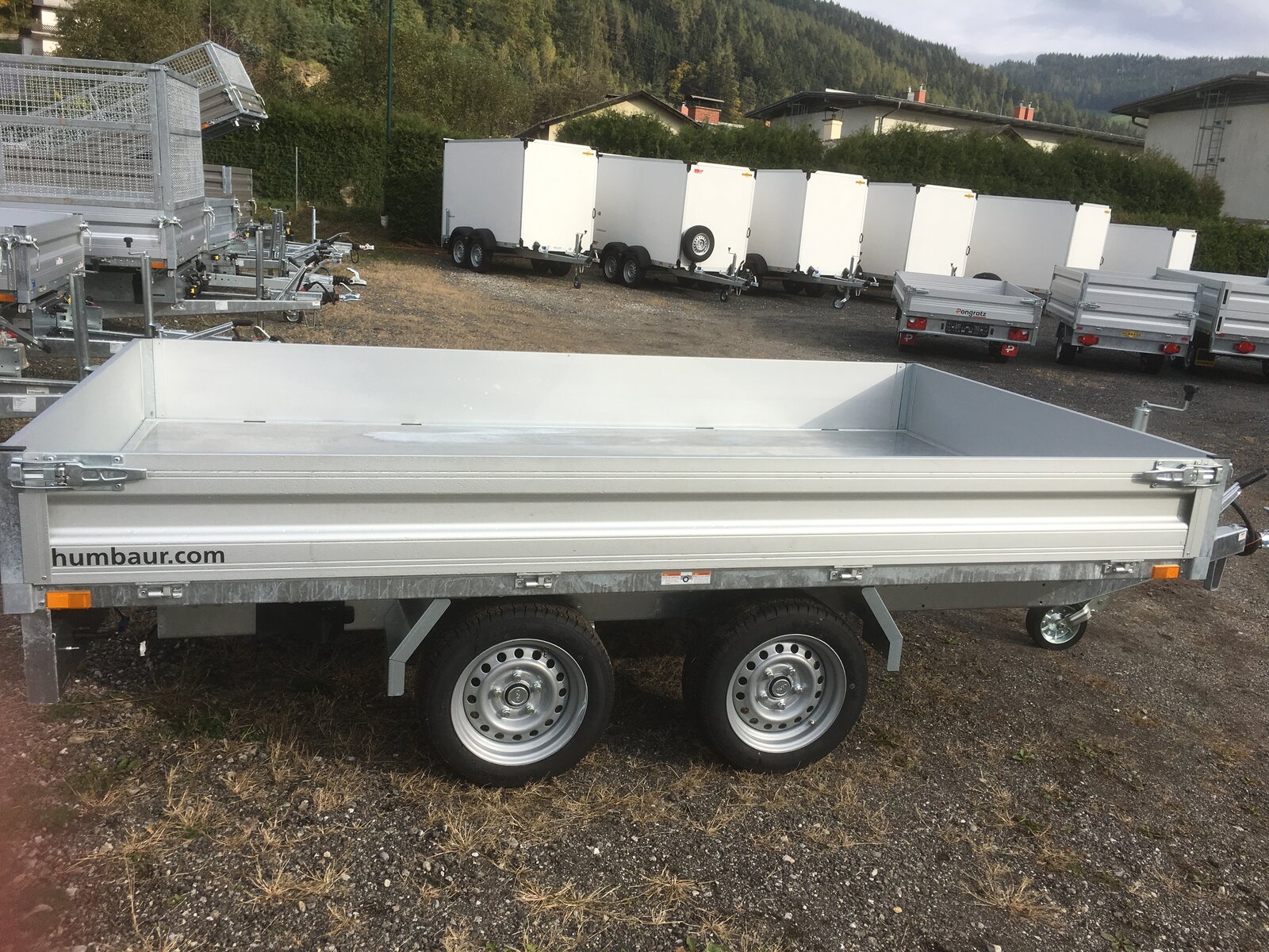 Rückwärtskipper, PKW-Anhänger, Humbaur HUK 303117 EKP, 3140x1750x300 mm, 3000 kg Tandem mit E-Kombipumpe