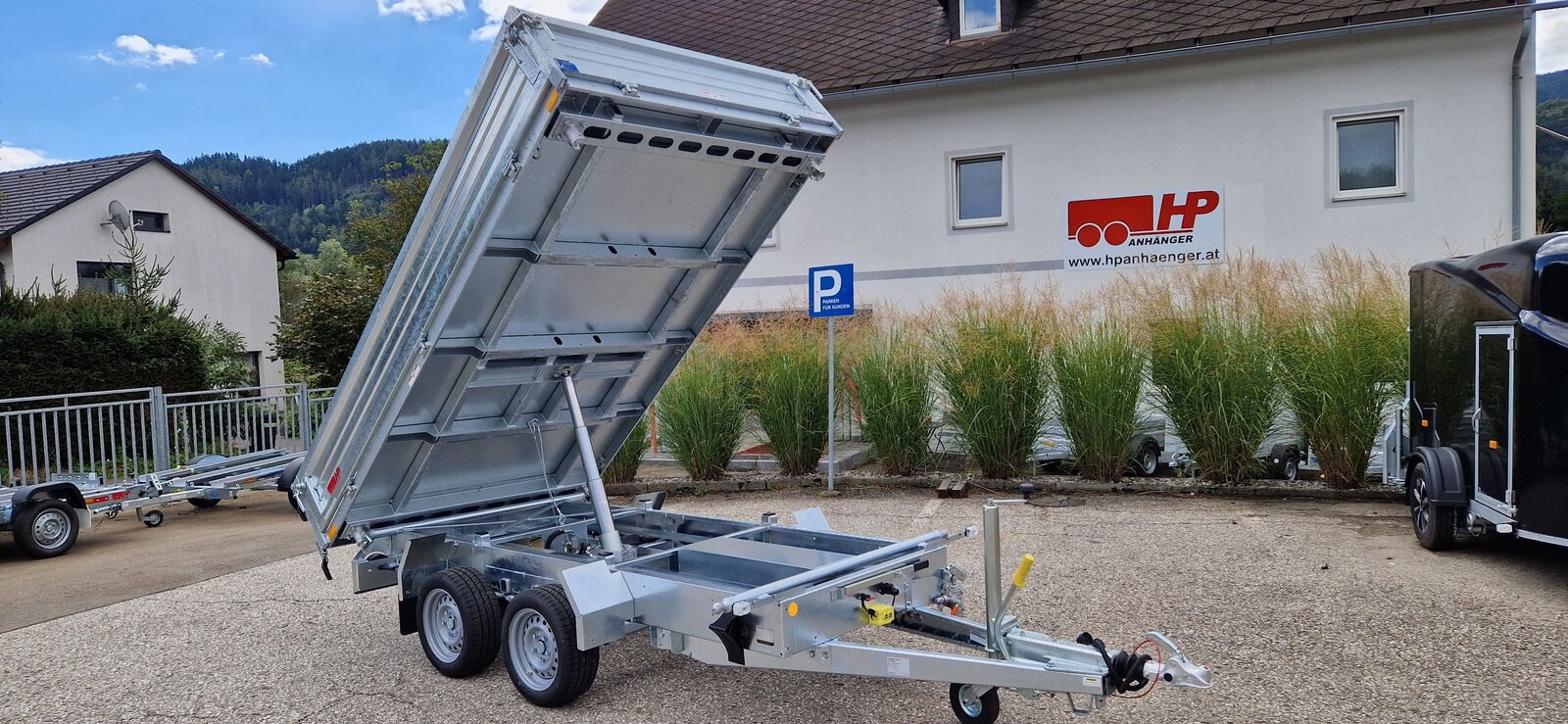 3-Seitenkipper Humbaur HTK 3500.31 mit verzinkten Stahlwänden, 3130 x 1740 x 400 mm, 3500 kg GG