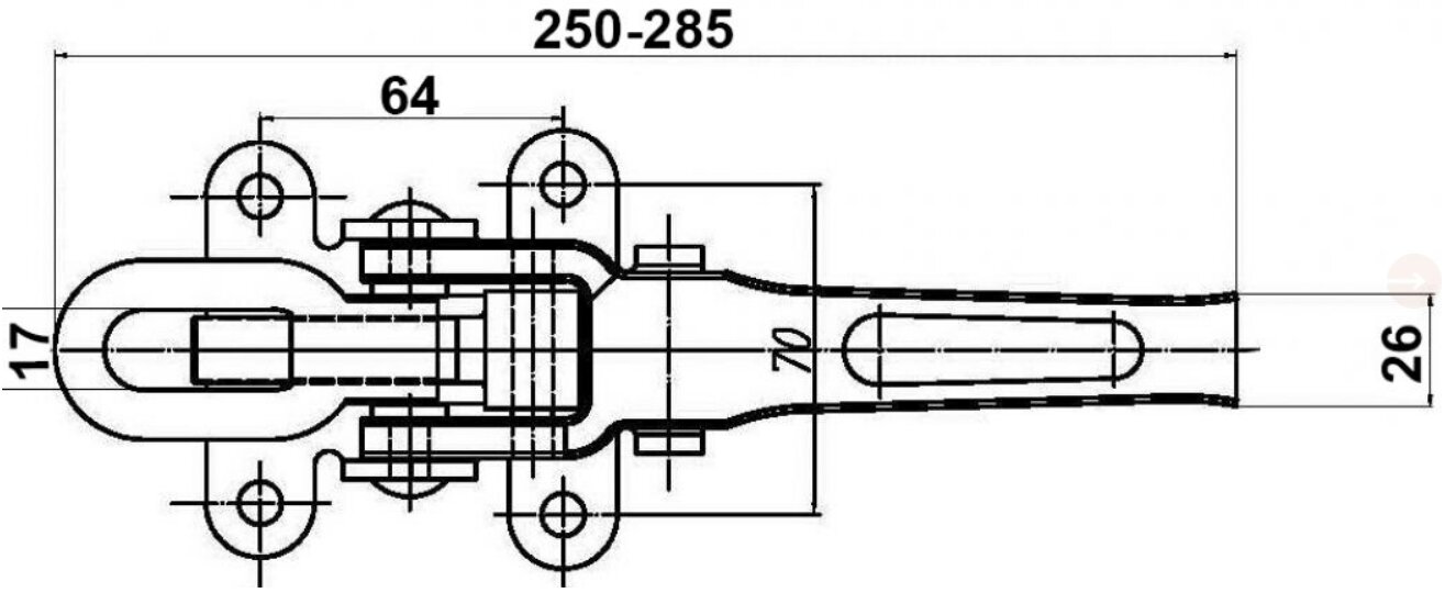 Spannverschluß EXZV 285 mm