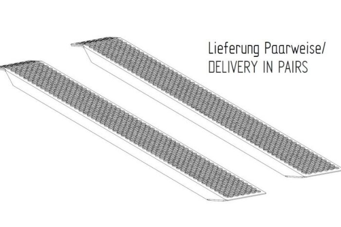 ALU Verladeschienen Auffahrschienen 260 x 2000mm Tragkraft 2000/Paar, gerade