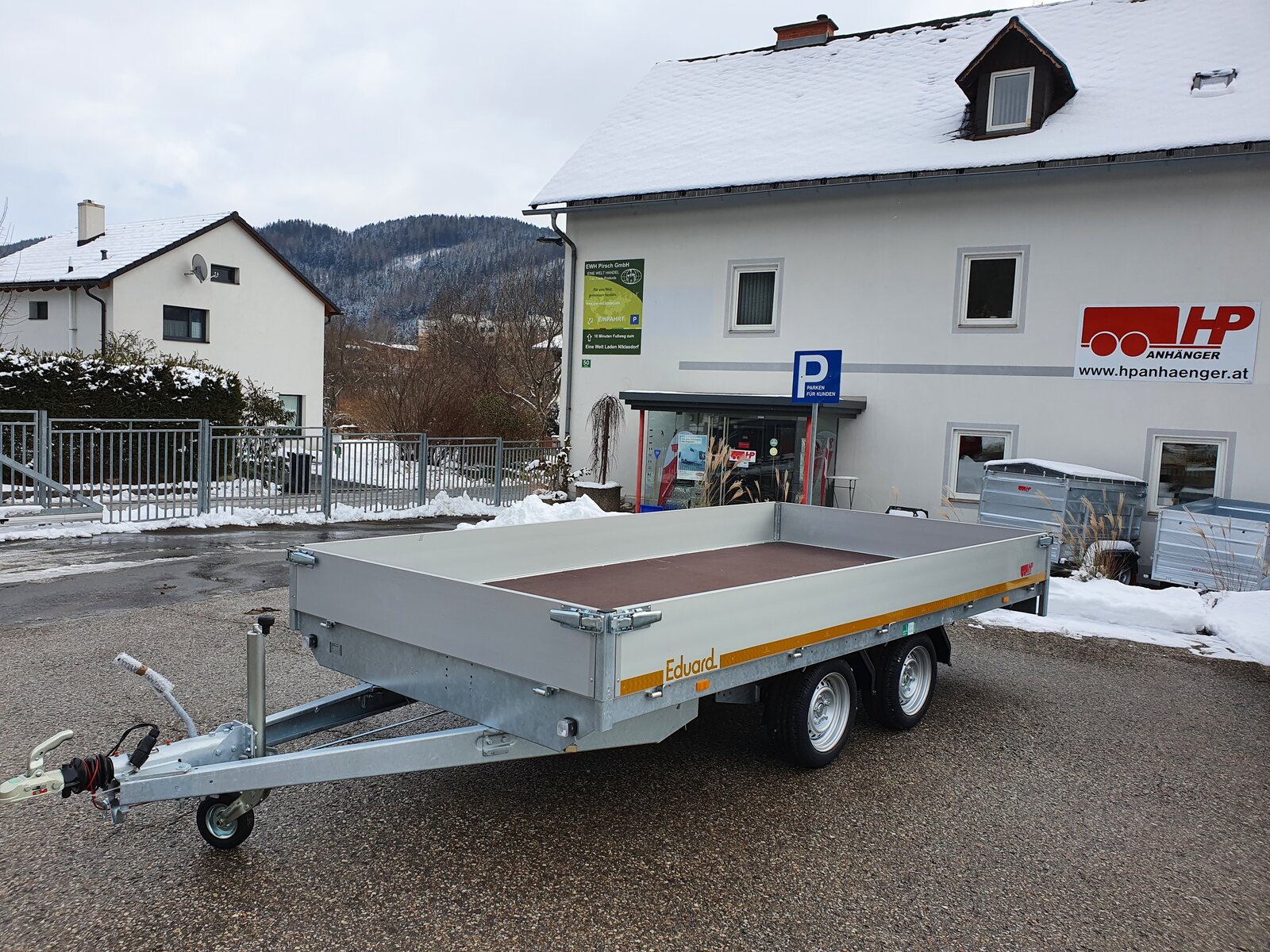 PKW-Anhänger, Autoanhänger Hochlader EDUARD 3318-GD, 3300 x 1800 x 300 mm, 2700 kg GG